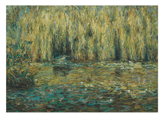 Blanche Hoschedé Monet - Weiden auf dem Teich von Giverny