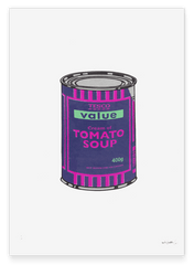 Banksy Dose - Tomato Soup - Andy Warhol Pop-Art Modern Street-Art Marketing - Moderner Kunstdruck Klein bis Groß XXL