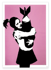 Banksy Mädchen - Pop-Art Modern Street-Art - Moderner Kunstdruck Klein bis Groß XXL, Geschenk, Wohnzimmer, Schlafzimmer