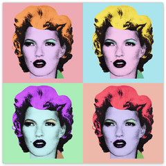 Pop-Art Kate Moss Meats Marilyn Monroe - Banksy Inspiriert von Andy Warhol, Street-Art - Moderner Kunstdruck Canvas