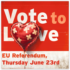 Wählen für Liebe - Brexit Referendum EU - Herz Street-Art Banksy - Moderner Kunstdruck - Perfekte als Geschenk, Wohnzimmer