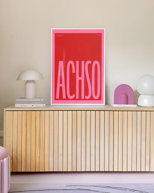 Achso Statement Wandbild Rot gunstig online kaufen