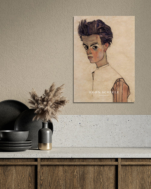 Egon Schiele Selbstportrait-Kunstdruck-guenstig