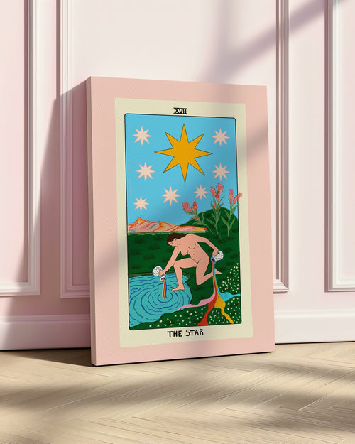 Spirituelle-Leinwandbilder-Tarot-Karte-thestar