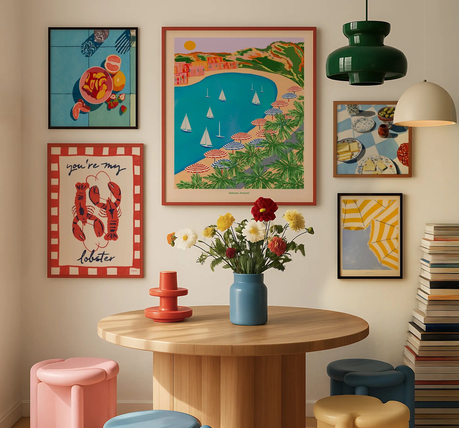 Poster online kaufen - Bilderwand in Eisblau