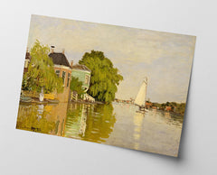 Claude Monet - Häuser am Ufer der Zahn (1871)