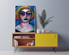Alexej von Jawlensky - Frauenkopf Gemälde Kunstdruck