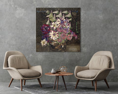 Charles Rennie Mackintosh - Blumen-Stillleben auf dunklem Hintergrund