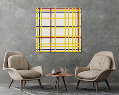 Piet Mondrian - Geometrische Komposition mit gelben Streifen