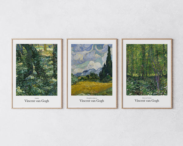 Set aus 3 Postern: Natur Klassiker von Vincent van Gogh