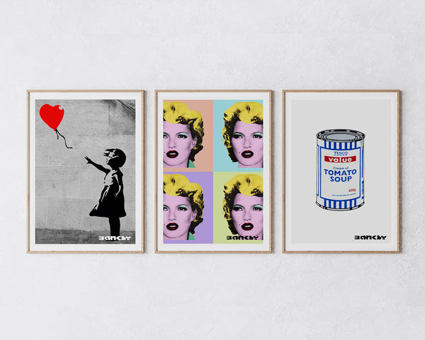 Set aus 3 Postern: Banksy Klassiker