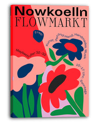 Flowmarkt Berlin Kultmotiv mit roten Blumen