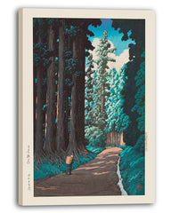 Kawase Hasui - Straße nach Nikko im Wald