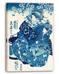 Utagawa Kuniyoshi - Ogiya Uchi Hanaogi in Blau