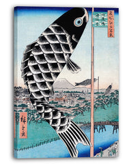 Utagawa Kuniyoshi - Suidobashi-Brücke und Surugadai - 100 berühmte Ansichten von Edo