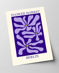 Berlin Flower Market - Blumen-Muster in Violett