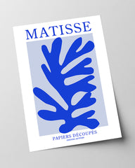 Blaue Koralle mit weißem Rand - Matisse inspiriert