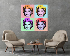 Pop-Art Kate Moss Meats Marilyn Monroe - Banksy Inspiriert von Andy Warhol, Street-Art - Moderner Kunstdruck Canvas