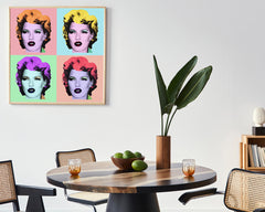 Pop-Art Kate Moss Meats Marilyn Monroe - Banksy Inspiriert von Andy Warhol, Street-Art - Moderner Kunstdruck Canvas